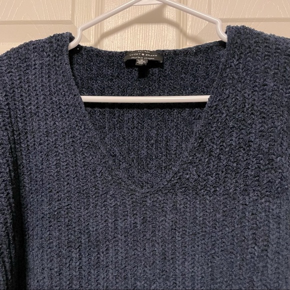 Lucky Brand navy chenille pullover - Picture 9 of 9